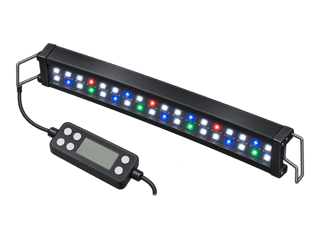 hygger Auto On Off LED Aquarium Light 18-24 Inches Dimmable 7 Colors Ful